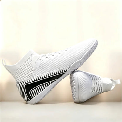 Chaussures de football TF polyvalentes pour adultes, en PU et maille, crampons en caoutchouc renforcés, antidérapantes, résistantes à l'usure, pour entraînement et usage quotidien en extérieur sur gazon synthétique