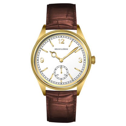 New Specht & Söhne 1908 Classic Men's Watches Mechanical Watch Genuine Leather Stainless Steel Business Wristwatch Waterproof