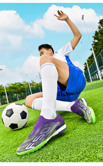 Nuevas botas de fútbol para hombre, tacos para césped, futsal, cómodas, ultraligeras, FG, antideslizantes, para interior y adultos