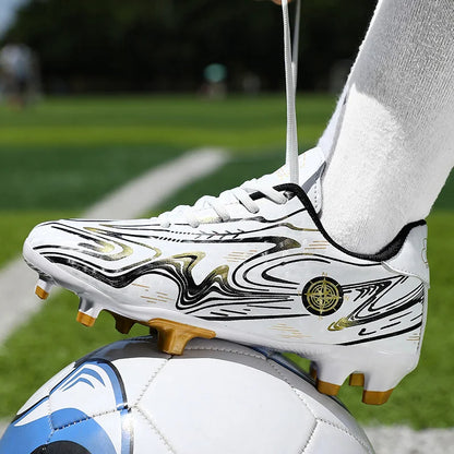 Chaussures de football unisexes AG Stud pour hommes et femmes, crampons de football légers, antidérapants, respirants, baskets d'entraînement, pour terrain en herbe naturelle, match F