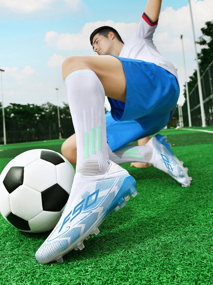 Botas de fútbol para hombre New Society para césped, tenis deportivos para adulto, transpirables y ultraligeras, zapatillas de fútbol para exteriores