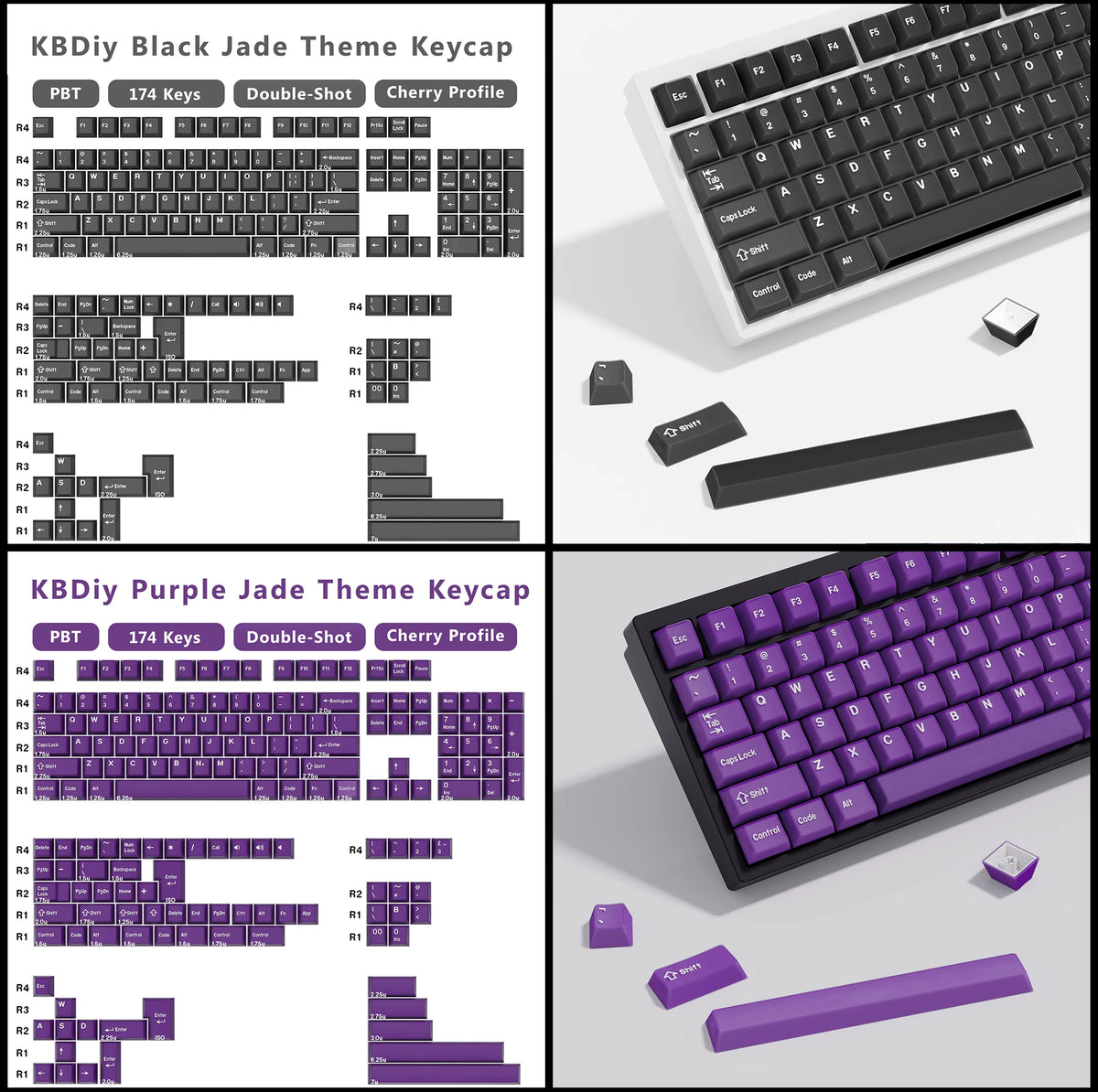 KBDiy GMK MarrsGreen Keycap Cherry Profile Double Shot PBT ISO Keycaps For DIY Gamer Mechanical Keyboard Kit Gaming Point KeyCap