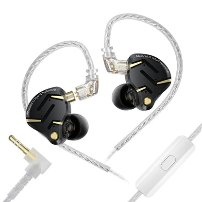 KZ ZS12 PRO 2 Flagship-Grade Super-Linear Hybrid IEM Earphones HiFi Bass In Ear Headphones Esports Gaming Headest Wired Earbuds