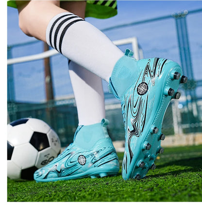 Crampons de Football pour hommes, chaussures d'entraînement sur gazon en salle, antidérapantes, TF/AG, bottes de terrain de Football confortables pour enfants