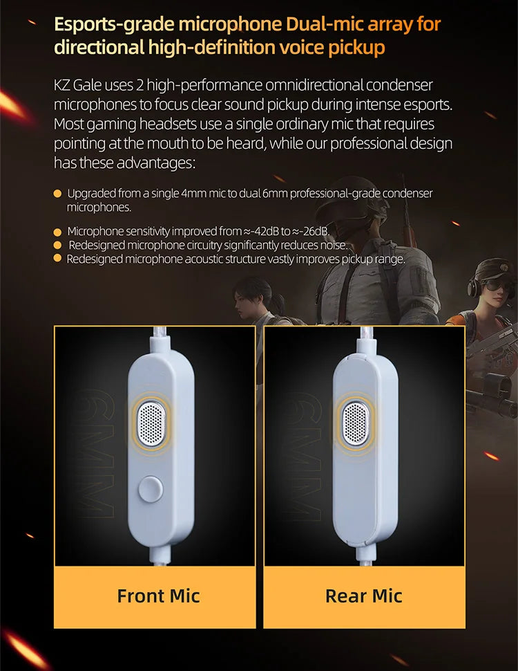 Pre-order KZ Gale In-Ear Super-Linear Driver Hifi IEM Earphone for Game with Detachable Silver-Plated Recessed 2-Pin Cable
