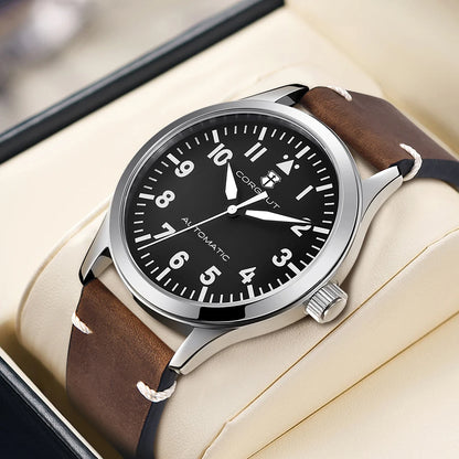 42mm Corgeut Sapphire miyota Watch Military Men Reloj Automatic Luxury Sport Design Clock Lume Leather Mechanical Wrist Watches