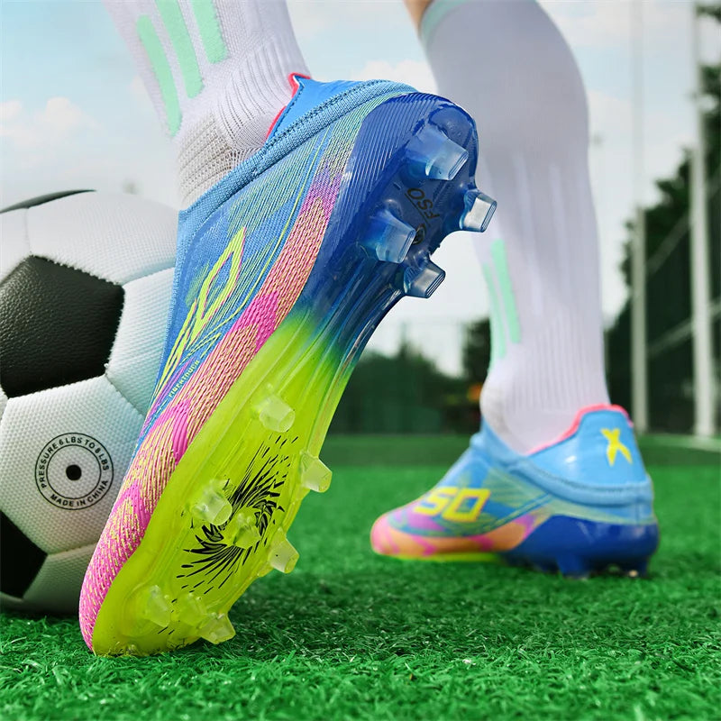 Botas de fútbol para hombre New Society para césped, tenis deportivos para adulto, transpirables y ultraligeras, zapatillas de fútbol para exteriores