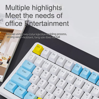 K3 MAX Mechanical Keyboard Hotswap Red/Green Shaft Gamer Keyboard USB Wired RGB Backlight 100 Keys Russian for Computer Laptop