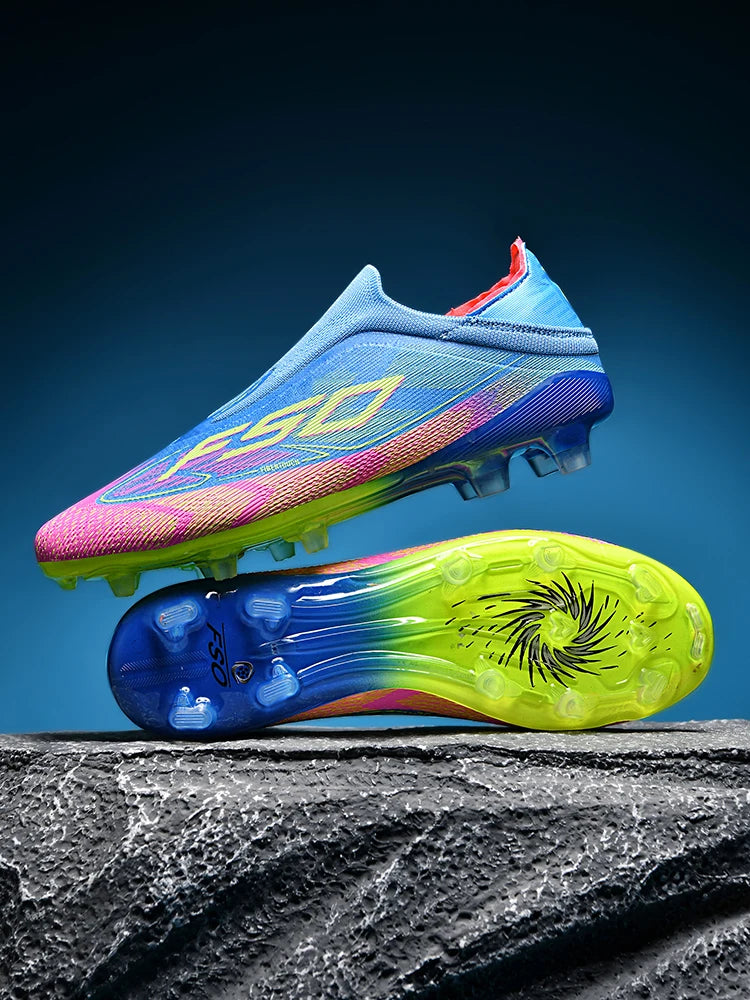 Botas de fútbol para hombre New Society para césped, tenis deportivos para adulto, transpirables y ultraligeras, zapatillas de fútbol para exteriores