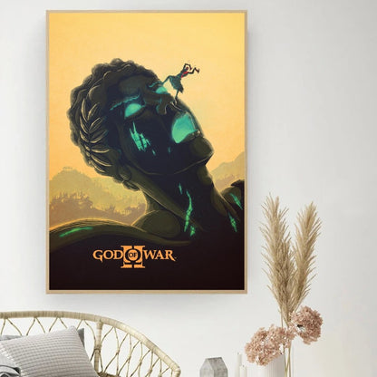 Póster del juego «God of War» - Póster de cine vintage para hacer tú mismo - Cuadro decorativo - Pegatinas para el estudio - Cuadro de pared de tamaño pequeño