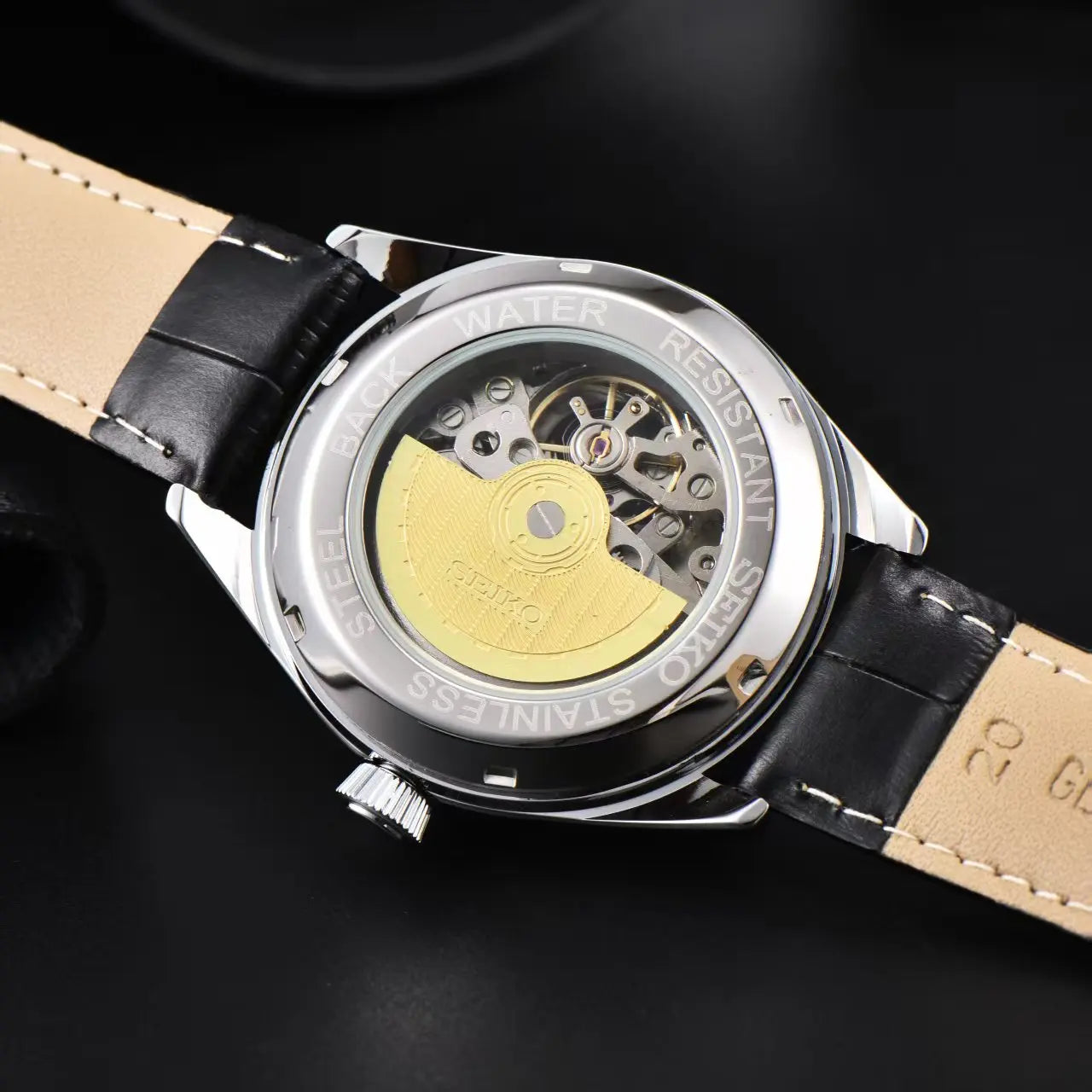 Seiko Fashion Business Machinery Watch Simple Casual Men's and Women's Couple Watch High Quality Leather Strap Waterproof Watch