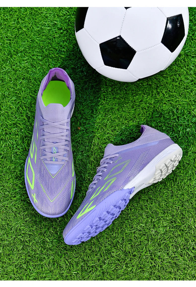 New Men Sneakers Match Grass Cleats High-quality Soccer Shoes Futsal Football Boots Non-Slip Indoor Hot-selling High-top Outdoor