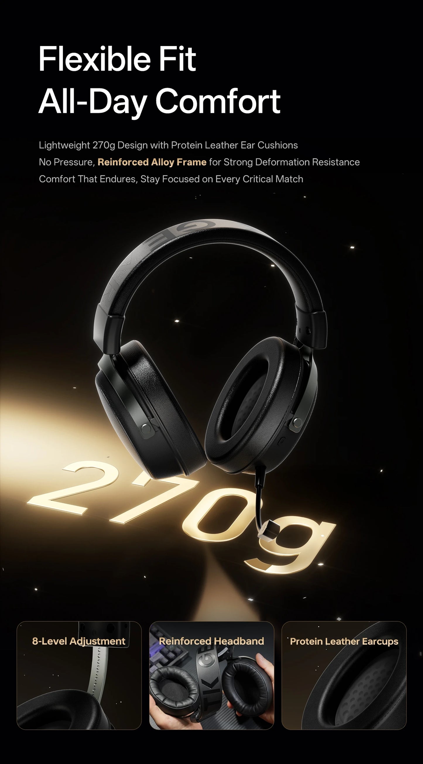 ATK N9 Pro Ultra Wireless Headset with Mic 7.1 sound Four Mode E-sports lightweight headphone Low latency noise reduction gift