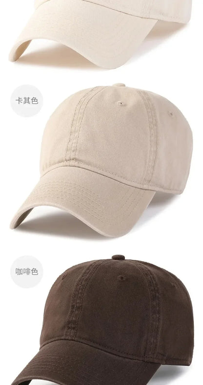 Casquettes de baseball unies, grande taille 63 cm, en coton doux, pour homme ; casquette classique « snapback » ; chapeau de golf pour femme, 59-62 cm