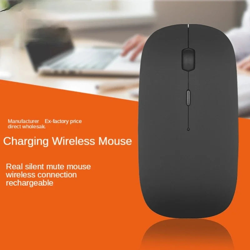 New Charging Type-c Wireless Mouse +USB Dual Receiver Mute Ergonomic Design 1000/1200/1600 Three-speed DPI