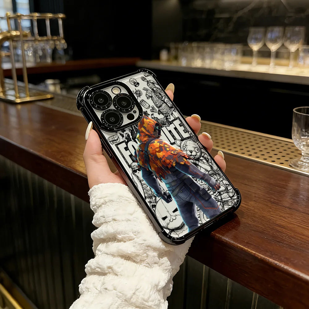 Battle Royales Fortnites Plating Phone Case For IPhone 17 17e 16e 16 15 14 13 12 11 Pro Max X XR XSMax 7 8 Mini Air Plus Airabag