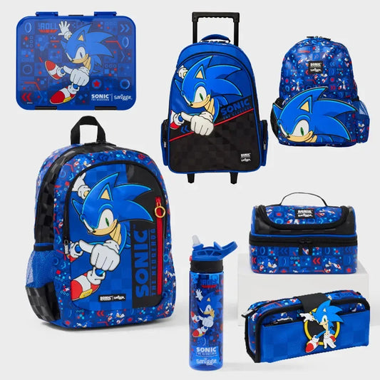 NEW High-quality Original Blue Boy Sonic Children's Backpack Cartoon Stress-relief Bag Hedgehog Anime Stationery Student Gift