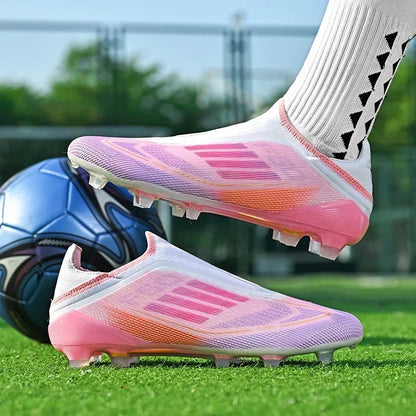 Nouvelles chaussures de football pour hommes, crampons de sport d'extérieur pour garçons et adultes, bottes de football d'entraînement respirantes, antidérapantes, à crampons longs, confortables