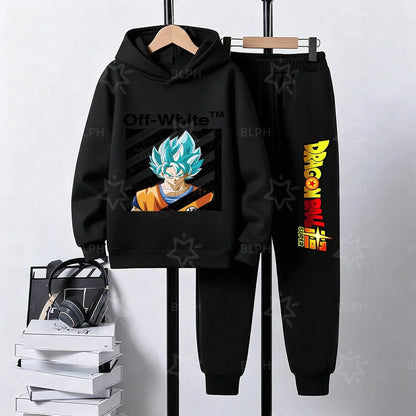 Produit gaming premium Fraquane, Kids Dragon Ball Camo Goku Printed Hoodie Set Casual Loose Comfortable Long Sleeve Sweatshirt Pants 2 Piece Outfits for Boys, produits de luxe