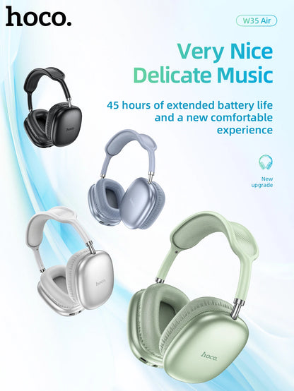 HOCO W35 Air Over-ear Bluetooth Headphones Wireless Sports headset Suport TF card AUX mode Stereo Smart Gaming Student Earphones