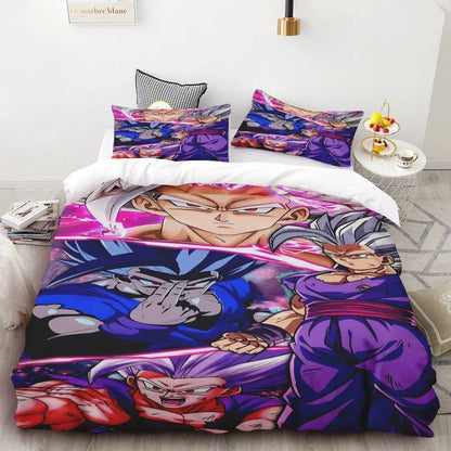 Σετ Παπλωματοθήκης Goku Dragon Ball για Εφήβους, Σετ Κλινοσκεπασμάτων με Παπλωματοθήκη για Παιδιά και Αγόρια, Ιδανικό Δώρο, Διακόσμηση Κρεβατοκάμαρας Queen King