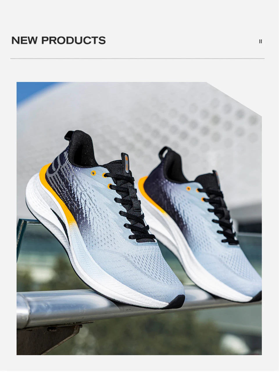 Baasploa Herren-Joggingsportschuhe mit Carbonplatte, professioneller Dämpfung, atmungsaktive rutschfeste Outdoor-Laufsneaker