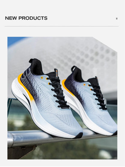 Baasploa Herren-Joggingsportschuhe mit Carbonplatte, professioneller Dämpfung, atmungsaktive rutschfeste Outdoor-Laufsneaker