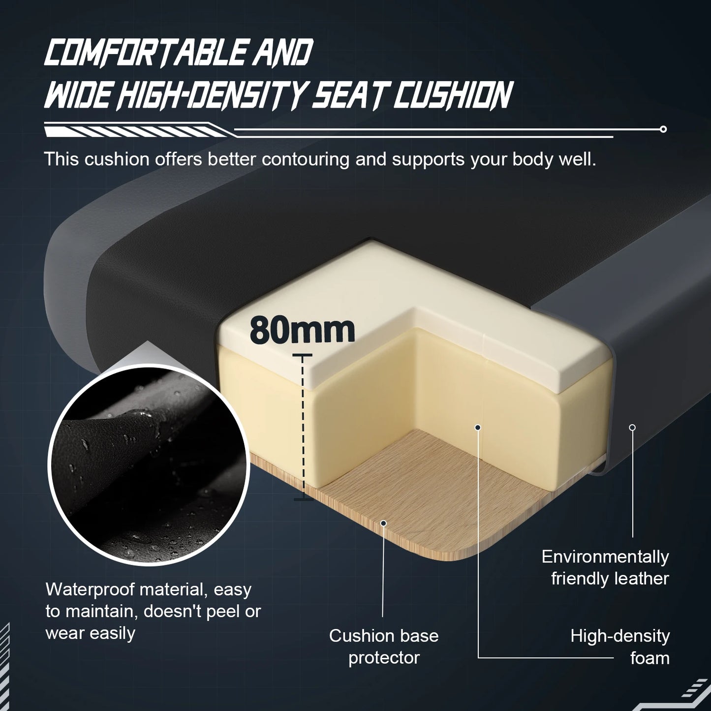 Daccormax Ergonomic Office Chair/Gaming Chair: 170° Recline, Adjustable Armrests, Lumbar Support for Long Hours Sitting