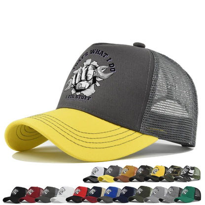 New Fashion Spring Summer Printed Mesh Breathable Baseball Cap Gorras Personality LOGO for Men WomenCouples Visor Hat Casquette