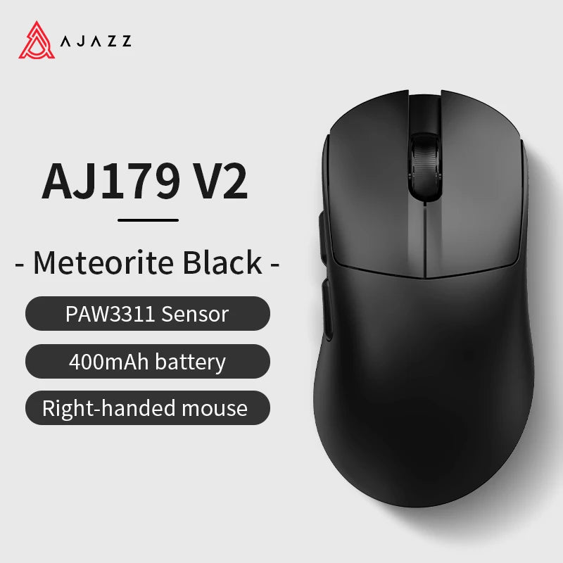 AJAZZ AJ179 V2 MAX Tri-mode right-handed mouse 56g lightweight PAW3311 sensor Huanuo Micro Switch TelinkMicrochip