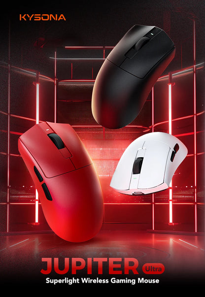 KYSONA Jupiter Series Gaming Mouse  Wired Wireless Mice 8Khz PAW3950 Sensor  Bluetooth 46g Rechargeable Web Driver For PC laptop