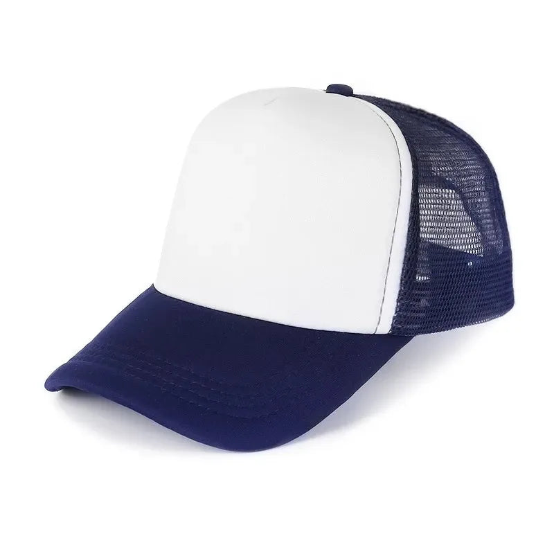 Unisex Cheaper 5 Panel Trucker Hat For Adult Summer Net Baseball Cap Men Women Blank Mesh Adjustable Sun Hat Visor