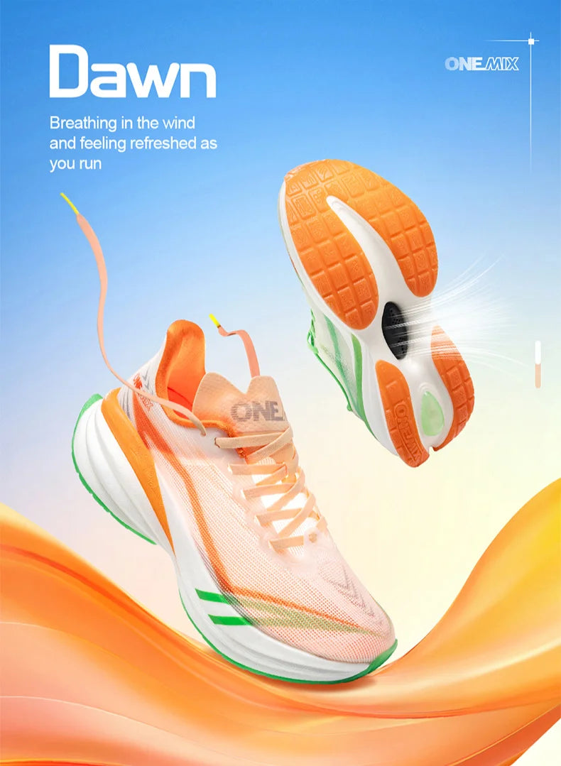 Zapatillas de running ONEMIX YUE SHUANG para hombre con amortiguación de aire, zapatillas deportivas para pareja, calzado deportivo para correr al aire libre y caminar para mujer