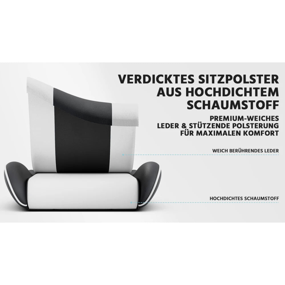 Ergonomic Computer Gaming Chair with Waist Support, Breathable PU Leather Office Chair, Seat Height and Backrest Adjustable