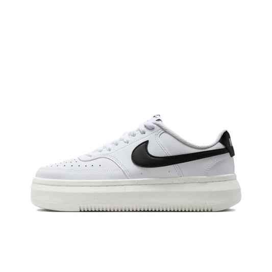 POIZON Nike Court Vision Alta Abrasion Resistant Low top Skateboard Shoes Women's White Black DZ5394-107