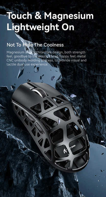 ATTACK SHARK R3 Gaming Mouse Magnesium Alloy Honeycomb,Ultra-Lightweight 8K Hz, PAW3395 Sensor, 26000 DPI, Ergonomic Shel