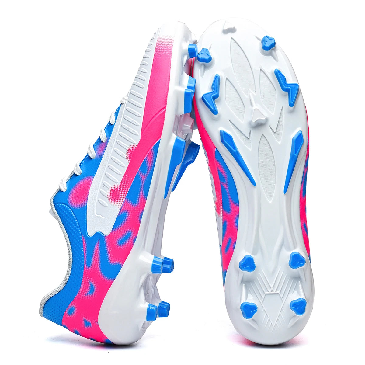 Chaussures de football pour hommes respirantes FG/AG à crampons longs, adaptées à l'entraînement et à la compétition, antidérapantes universelles toutes saisons