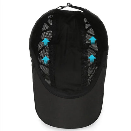 Boné de basebol unissexo com letras impressas, de secagem rápida; chapéus de sol; bonés de malha respirável para atividades ao ar livre no verão; boinas; viseiras; chapéus de golfe