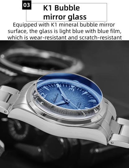 ADDIESDIVE AD2508 Man Diving Watch Luminous 100M Waterproof 316L Stainless Steel 8215 Movement Automatic Mechanical Watch