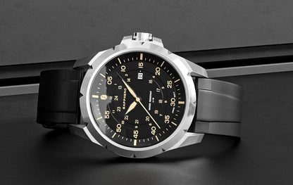 Orologio da uomo SAPPHERO – Orologio al quarzo di lusso, impermeabile fino a 50 m, dotato di un meccanismo importato e di una cassa in acciaio inossidabile – Un’idea regalo ideale per l’uomo.