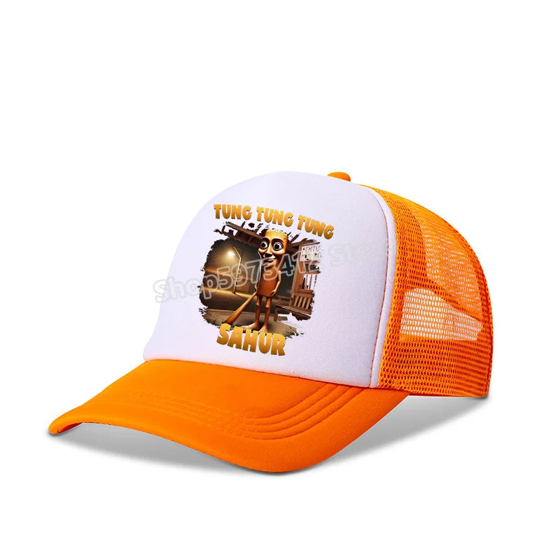 Italian Brainrot Baseball Caps Funny Anime Print Tung Tungtung Sahur Hats Summer Adjustable Fmaliy Headdress Cap Birthday Gifts