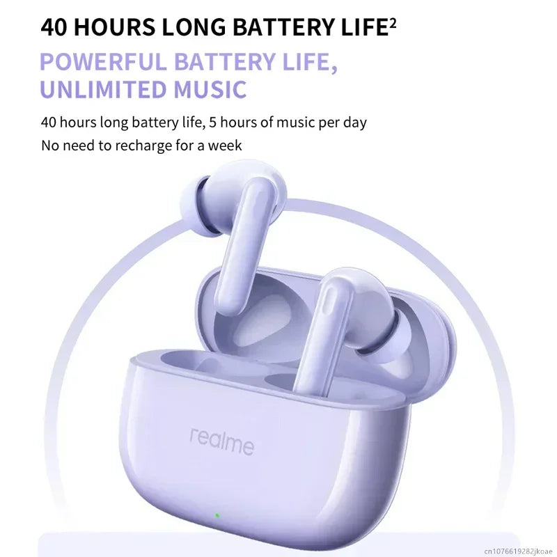 realme Buds T310 Earphones 46dB Active Noise Cancelling HiFi Wireless Headphones Bluetooth 5.4 Game Music Headset Long Standby