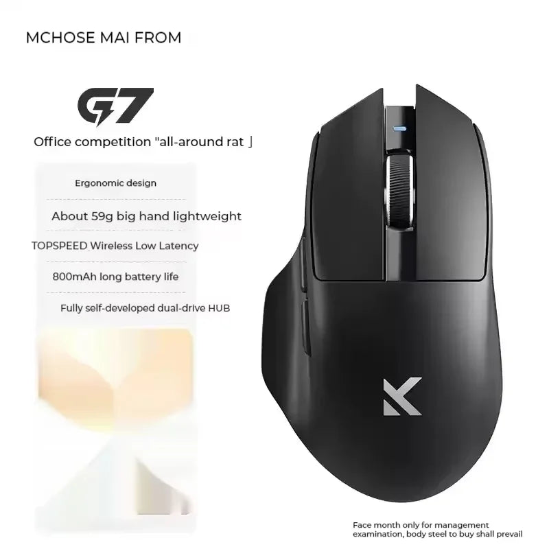 NEW G7 PRO Gaming Mouse Triple-mode Wireless Bluetooth Ergonomics Lightweight Mouse Customized Pc Office Gamer Accessory Mice