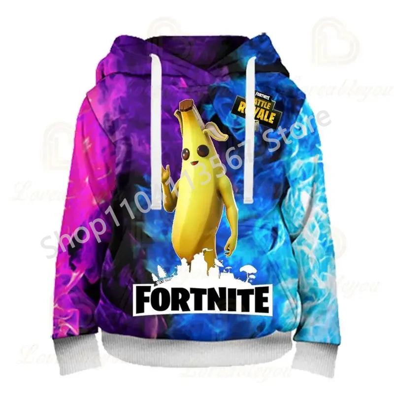 Llama Battle Royale F-Fortnited hættetrøjer med 3D-print til mænd, kvinder og børn, sweatshirts til drenge og piger, streetwear-pullover, grønne overdele