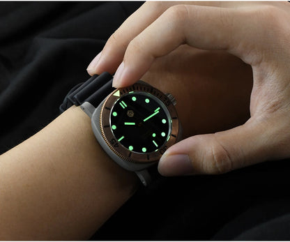 San Martin 42mm Retro Titanium Diver Watch NH35 Automatic Men Mechanical Watches Bronze Bezel Sapphire Luminous Waterproof 200m