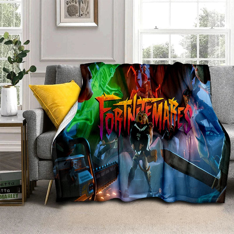 Fortnite Game Flannel Blanket Unisex Soft Warm Throw Blanket for Bedroom Living Room Bed Travel Camping Sofa Decoration Supplie