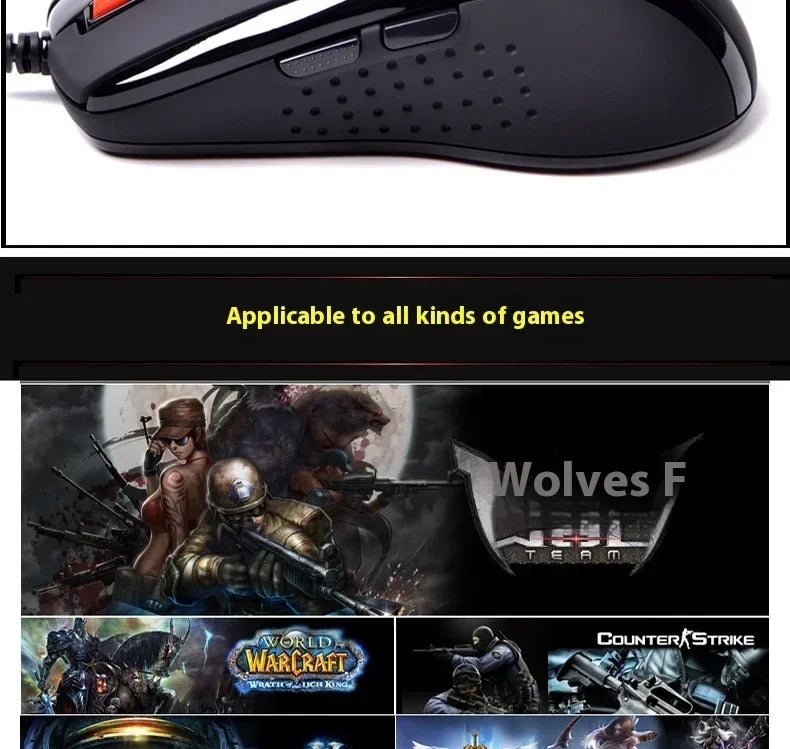 A4TECH Bloody X7-710K Wired Mouse 2000dpi Macro Programming Laptops Accessories CF/LOL/World of Warcraft E-sports Gamer Mouse