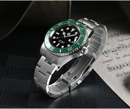 San Martin Upgraded Version 40mm Water Ghost Diver Watch Men's Luxury Automatic Mechanical Watches Sapphire Waterproof 200m SN0017