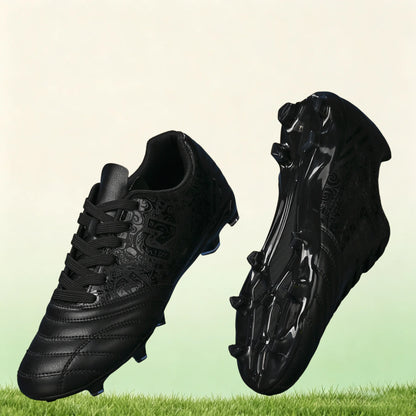 Chaussures de football multi-clous AG/FG pour adultes, tige en PU confortable, crampons antidérapants et résistants à l'usure pour les jeux en plein air sur gazon artificiel