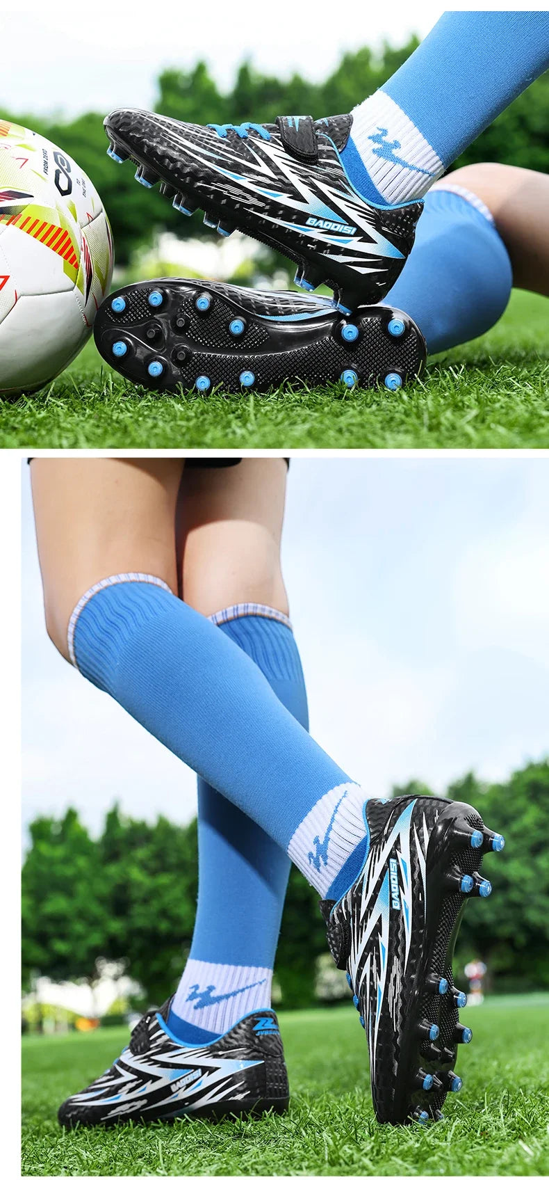 Nouvelles chaussures de Football enfants antidérapant société crampons chaussures de Football enfants salle terrain de Football bottes rapide professionnel Sneaker28-39